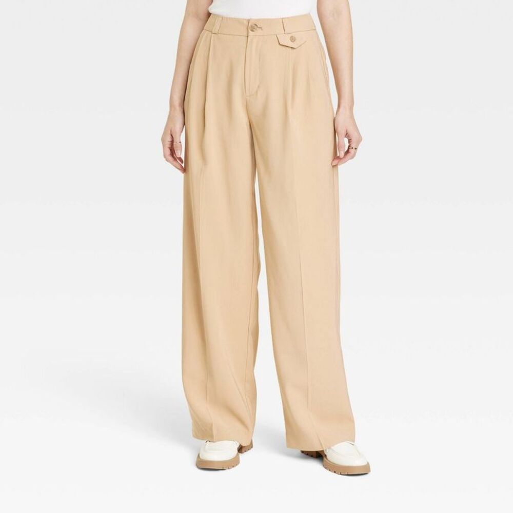 A New Day -  Women's Wide Leg Relaxed High Rise Baggy Tan